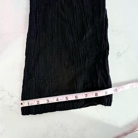 RAYA SUN women’s beachy coverup crinkle gauze linen cotton blend pants LARGE - Picture 7 of 9